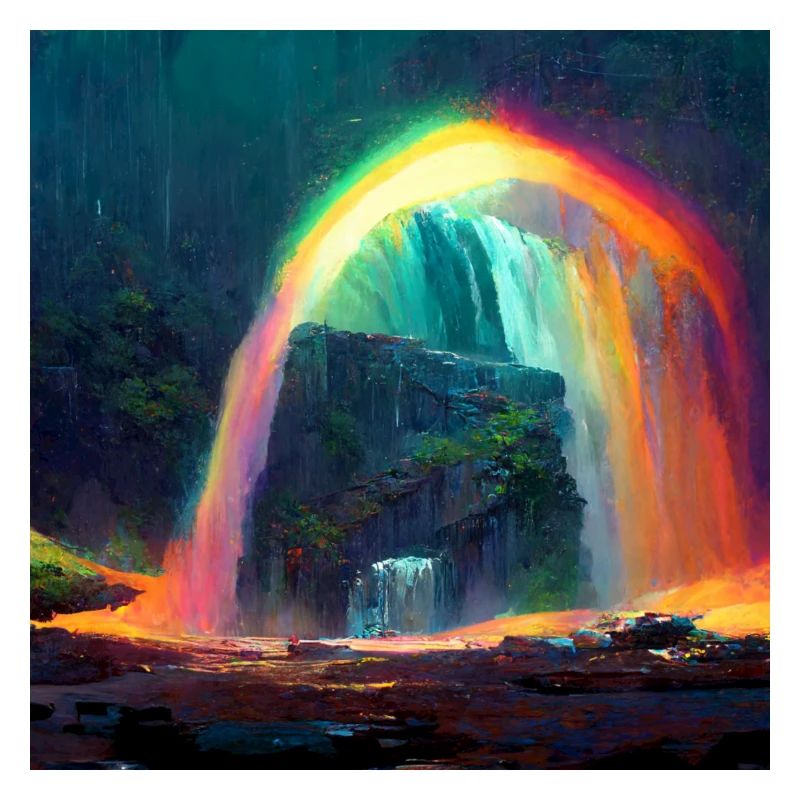 Rainbow watterfall