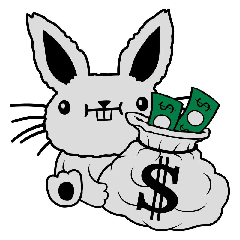 Rich Money Bag Billets de banque de lapin de Pâques