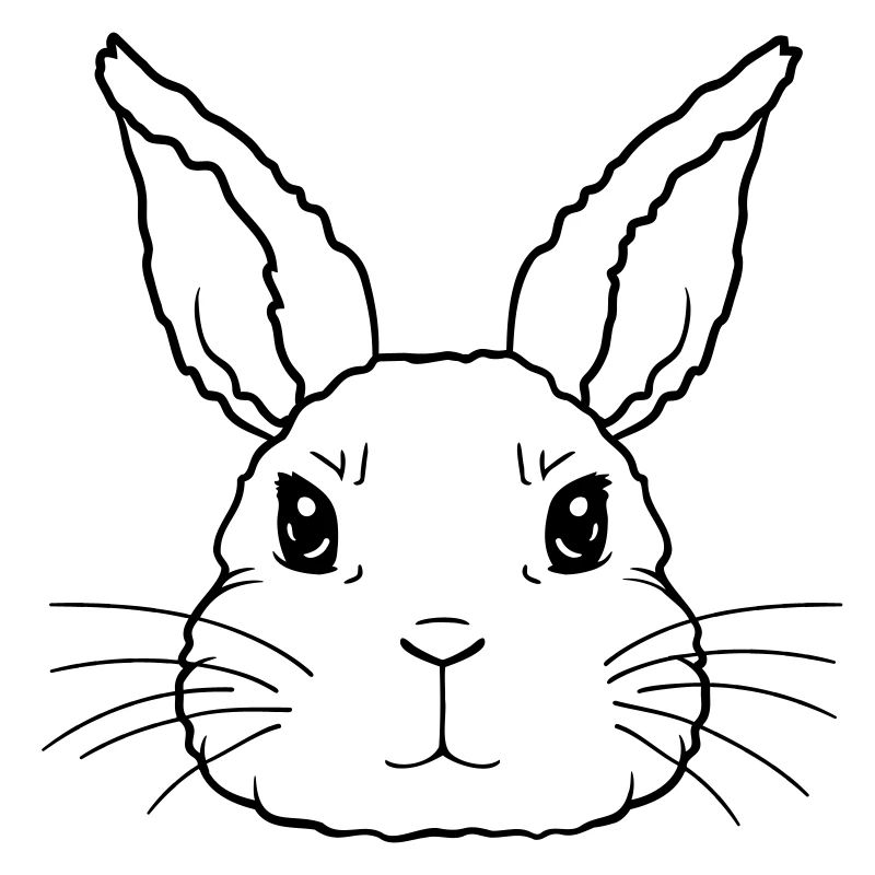 Gesicht niedlicher kleiner Hase