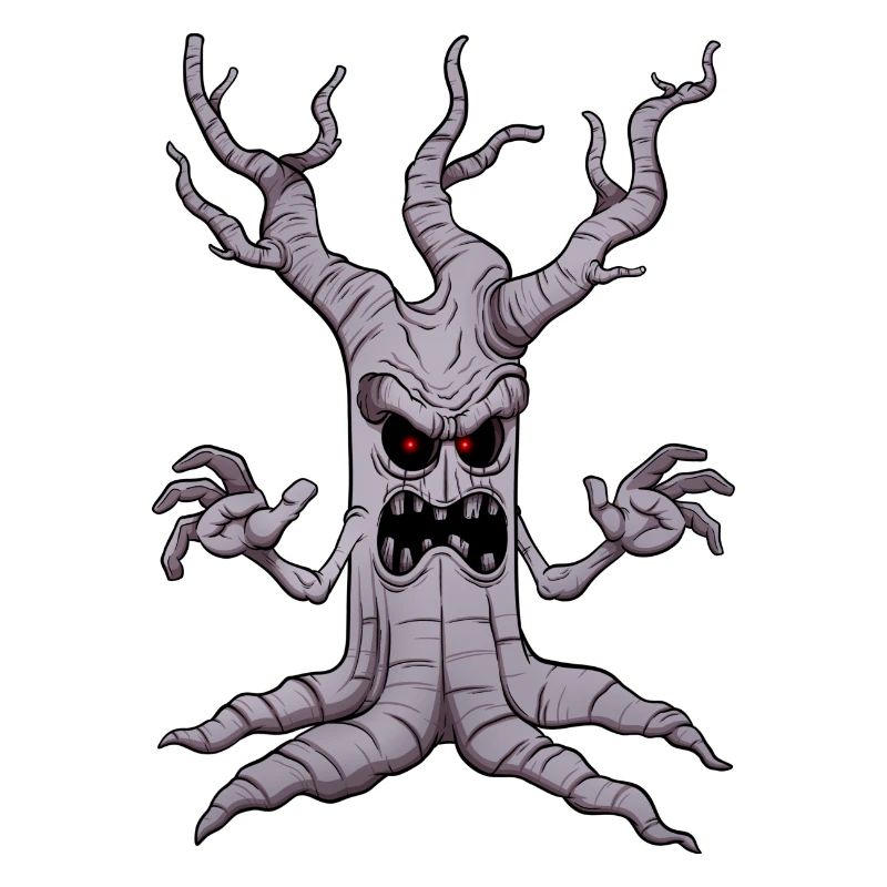 Arbre d’Halloween effrayant