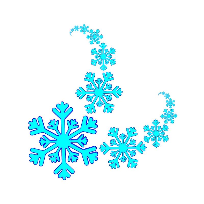Spirale de flocons de neige