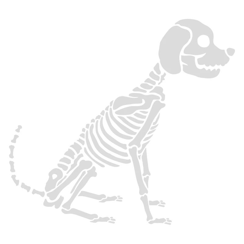 Skelett Hund Halloween Design