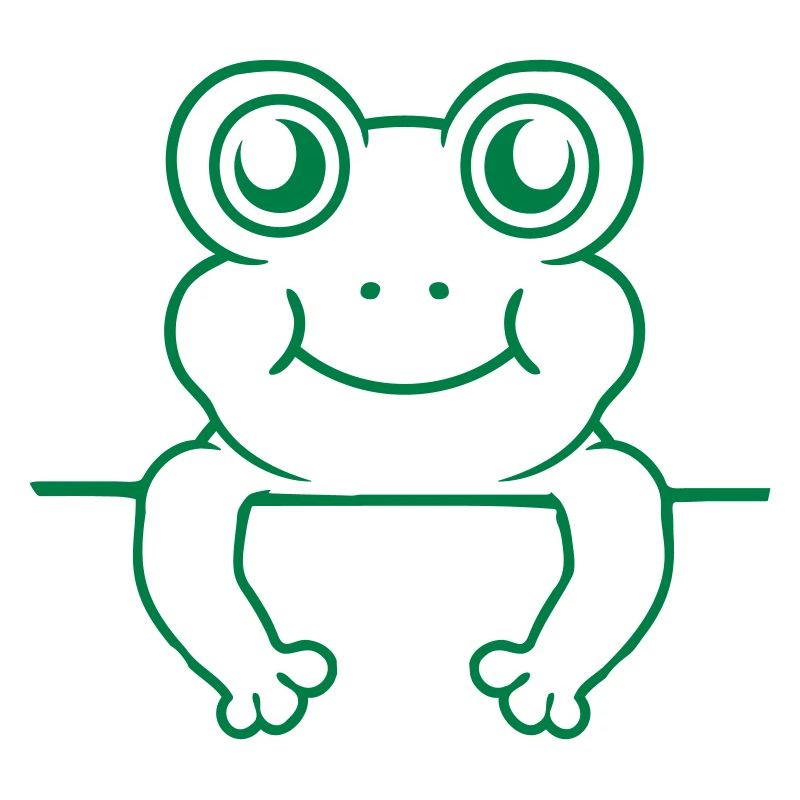 Mauer Frosch Schild Comic