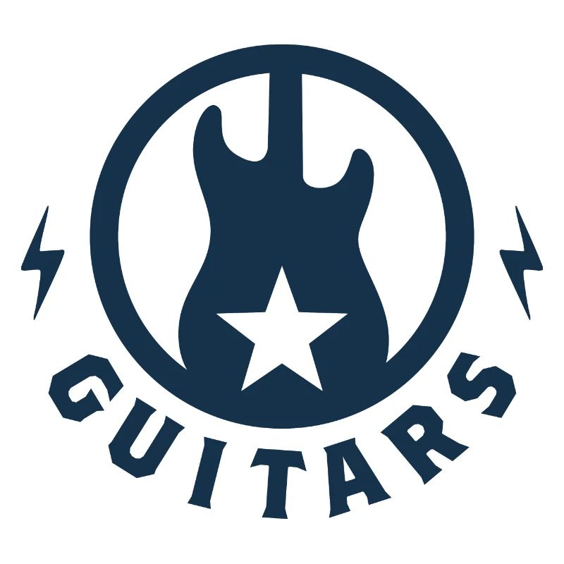 Guitares électriques, logo rétro