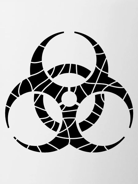 Biohazard Symbol Cracks Design