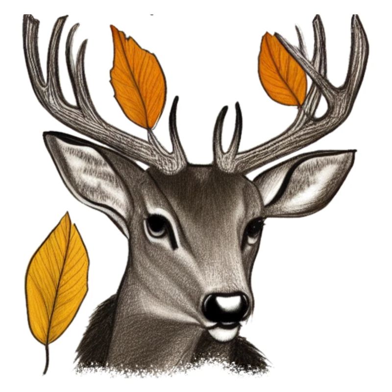 Hirschkopf im Herbst Hirsch Geweih Bock Reh Kitz 4