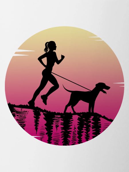 Canicross dogrun running with dog
