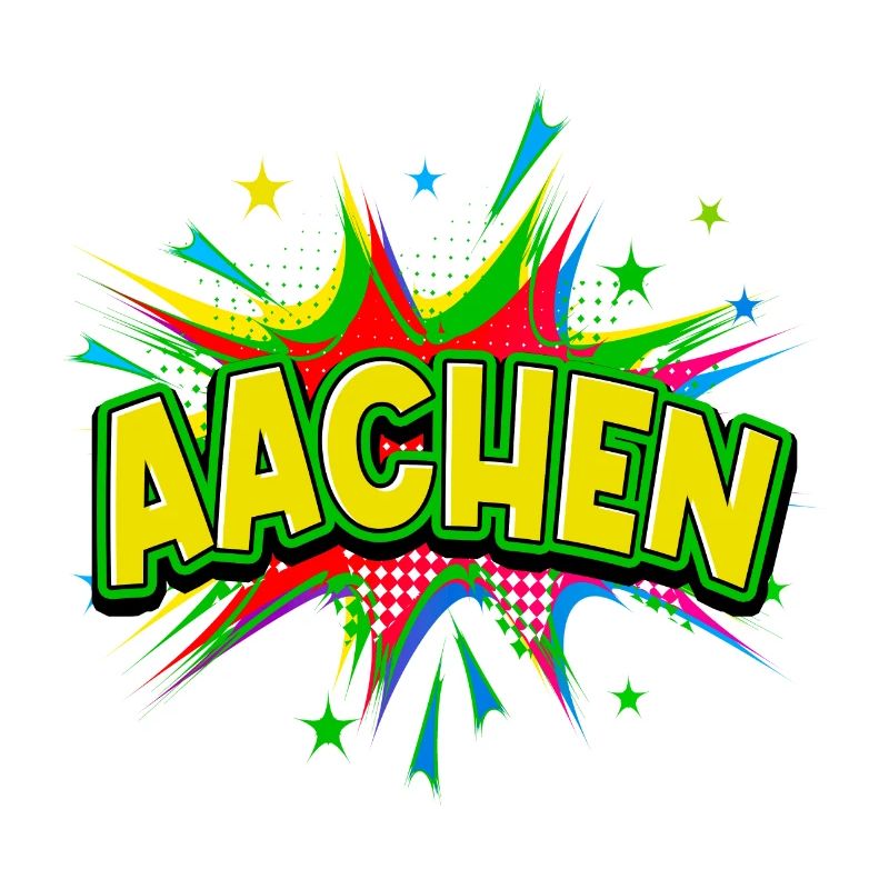 Aachen Germany City Pop Art Comic Art