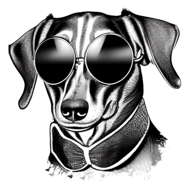 Chiens teckels avec lunettes de soleil motif cool 11