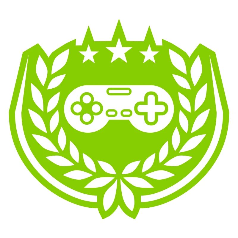 Retro Controller Sterne Lorbeerkranz