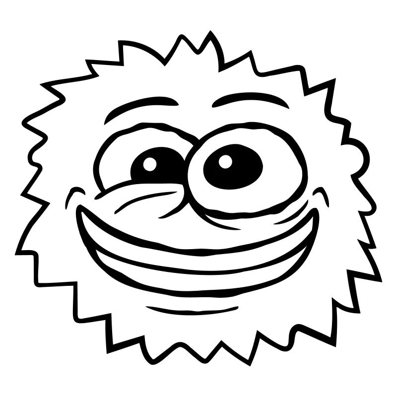 Shaggy monster crazy face