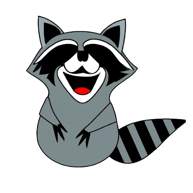 Waschbär Lächeln