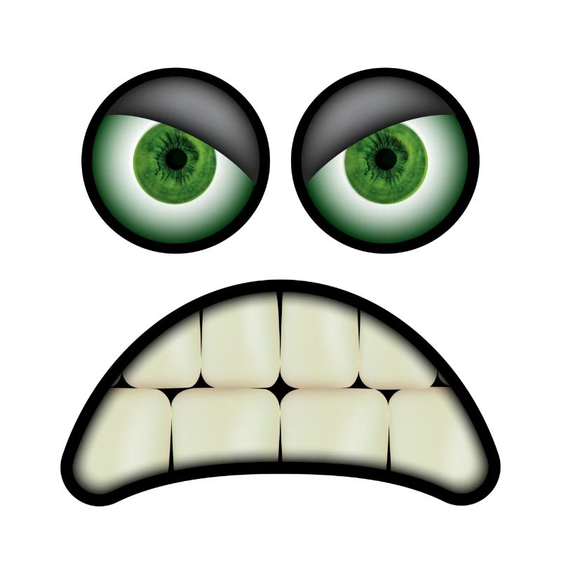 Visage en colère d’une créature mignonne