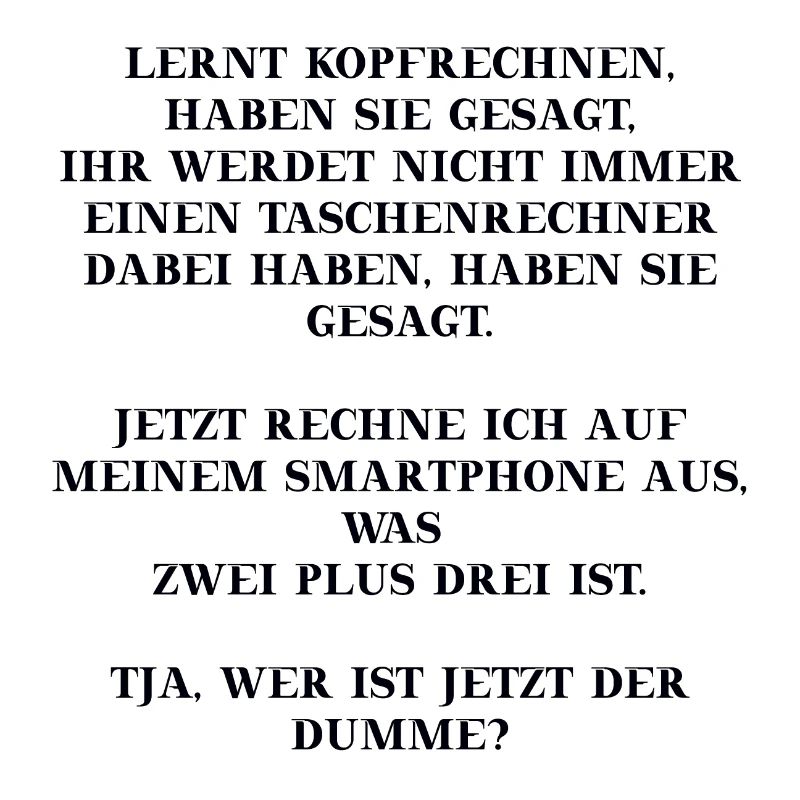 Smartphone lustiger Spruch Schule Geschenkidee