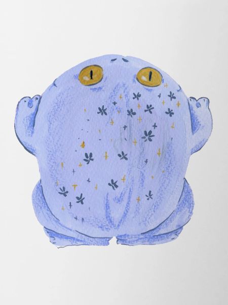 Frog toad in pastel