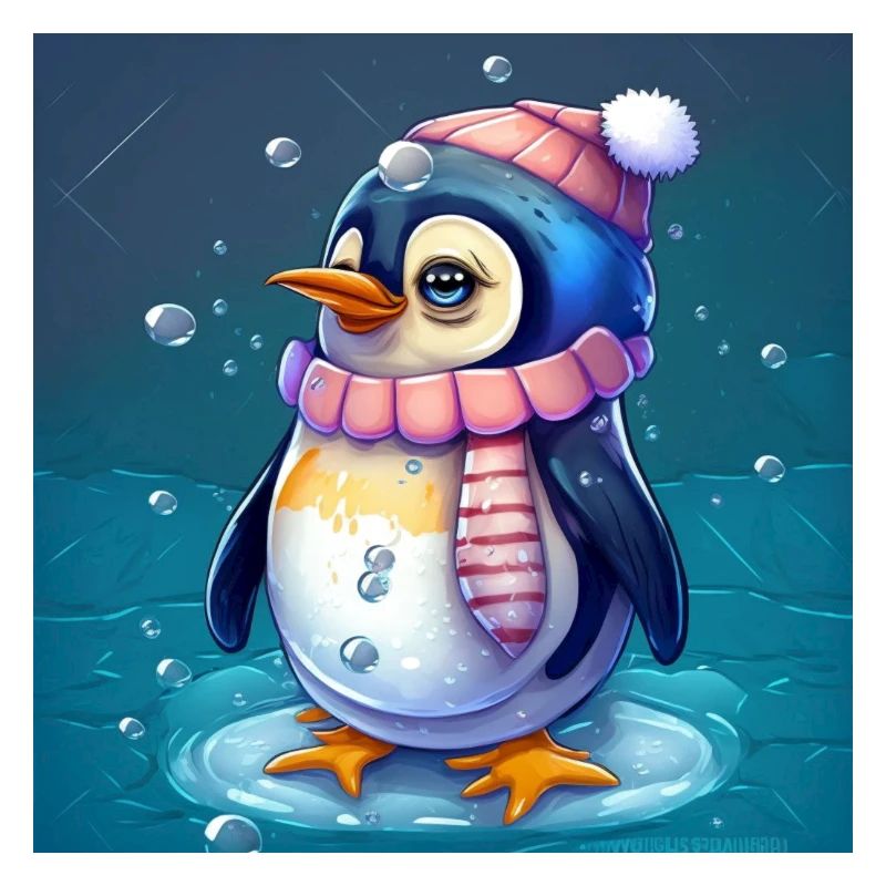 Pingouin de Noël mignon