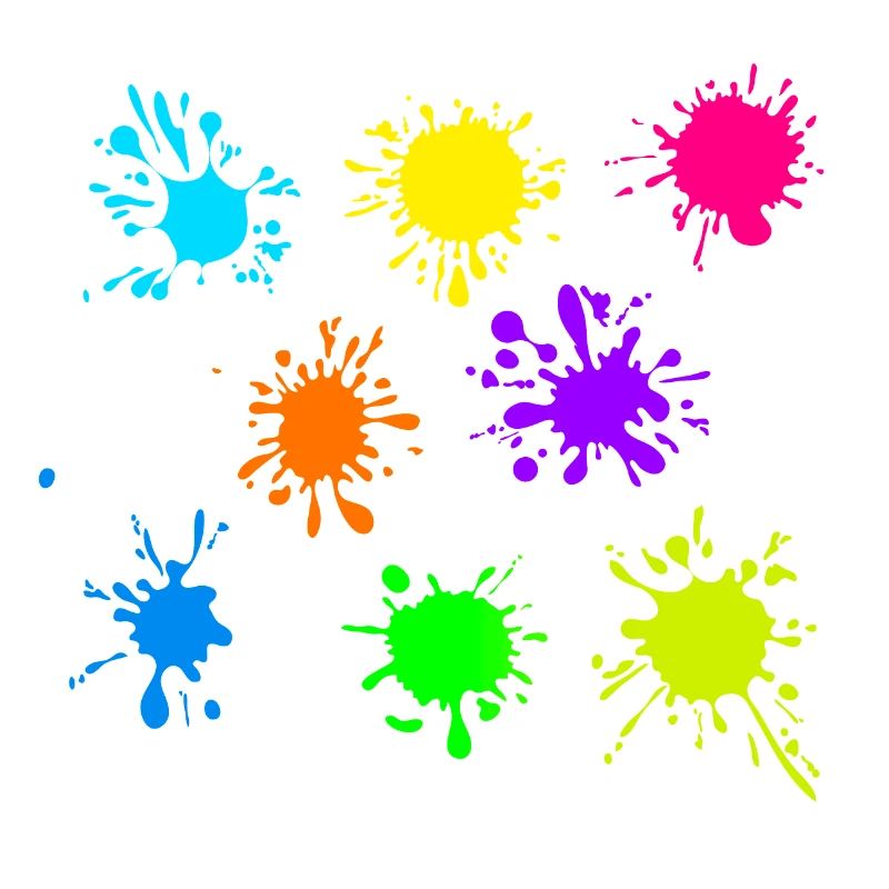 Bunte Farbkleckse Farbspritzer