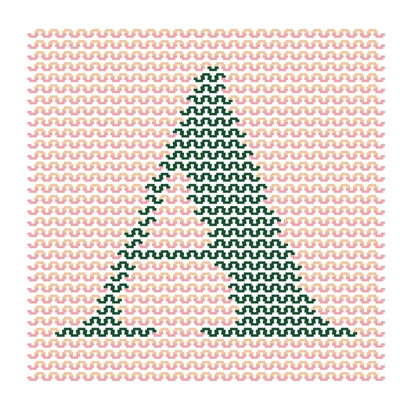 Yarn Serif Letter A Green