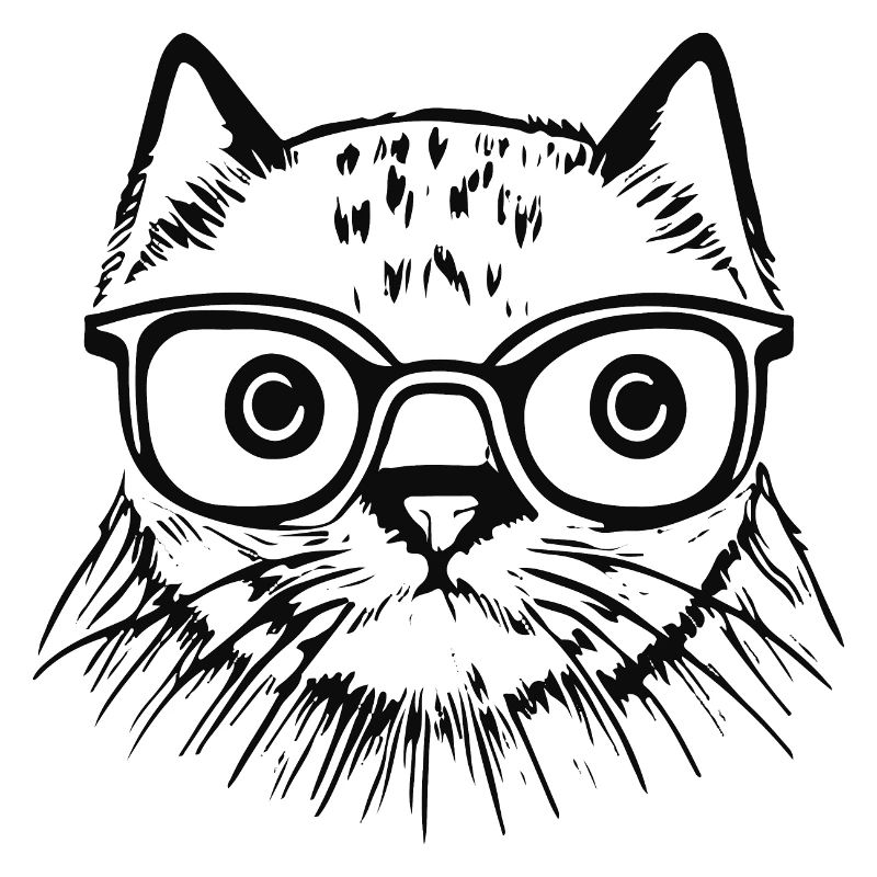 Illustration eines Katzenporträts, Vektor