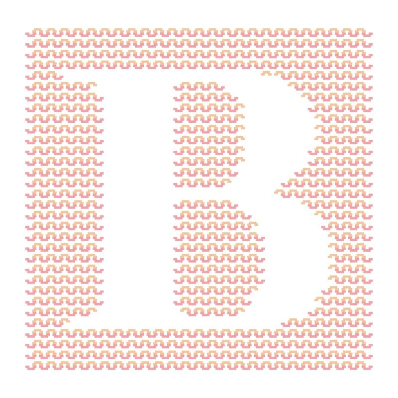 Yarn Serif Letter B White