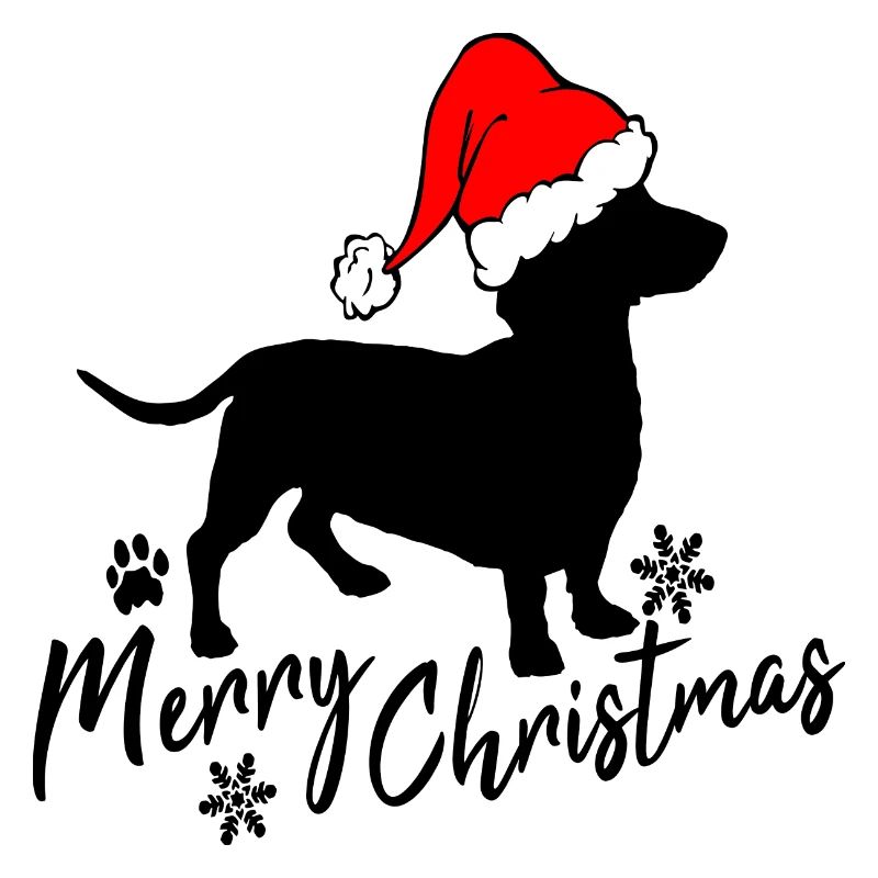 Joyeux teckel de Noël