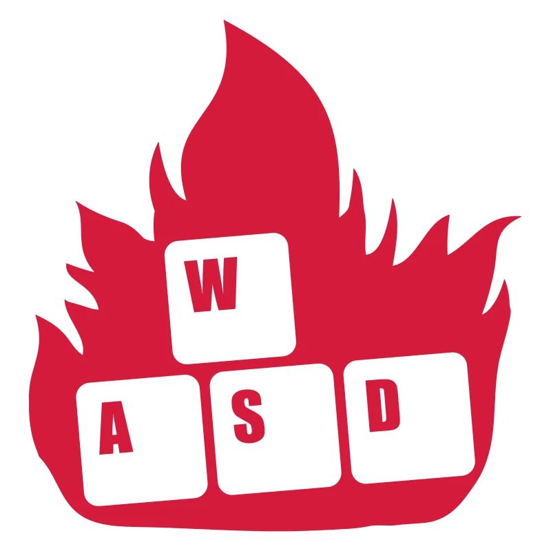 Hot Flames WASD Nerd