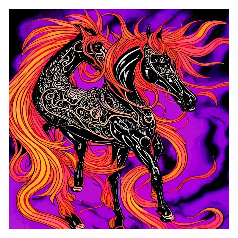 Illustration abstraite d’un cheval