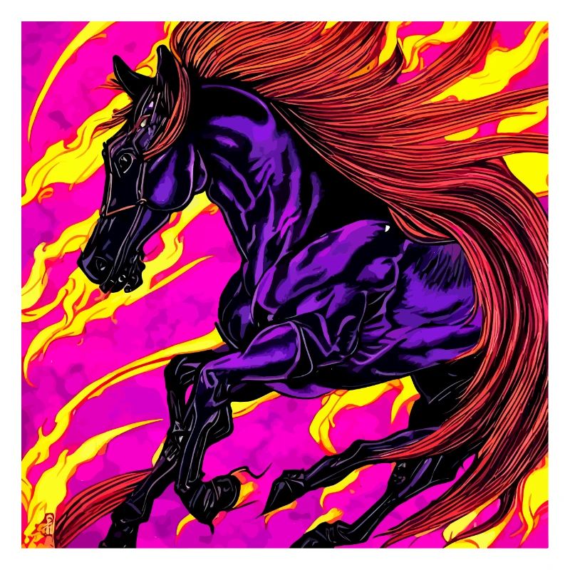 Illustration abstraite d’un cheval