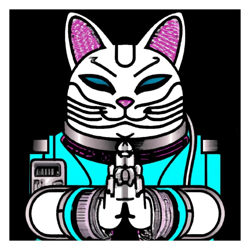 Cyborg Maneki Neko Cat