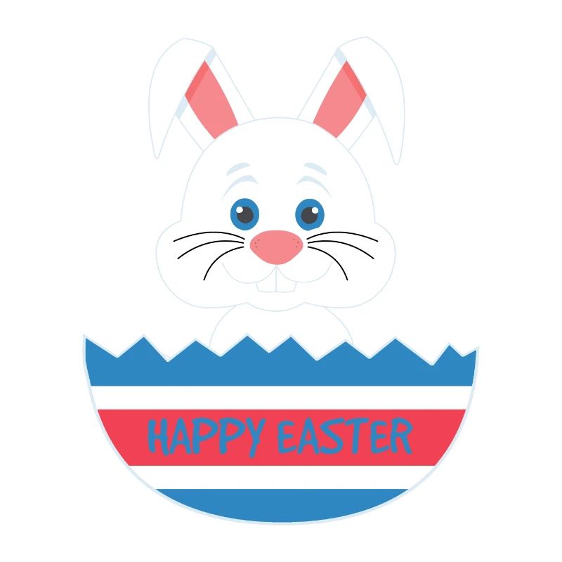 A cute easter rabbit egg