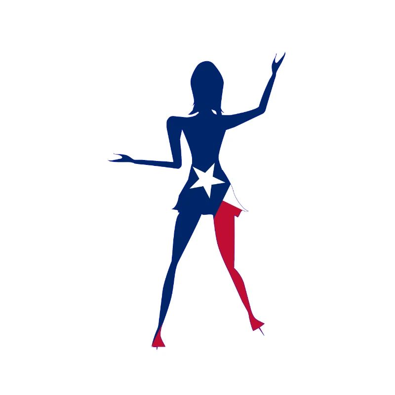 Silhouette de danseuse texane