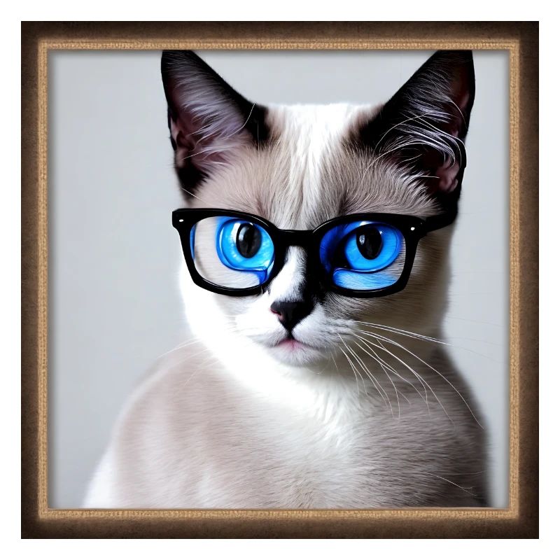 Süße Katze Max mit Brille