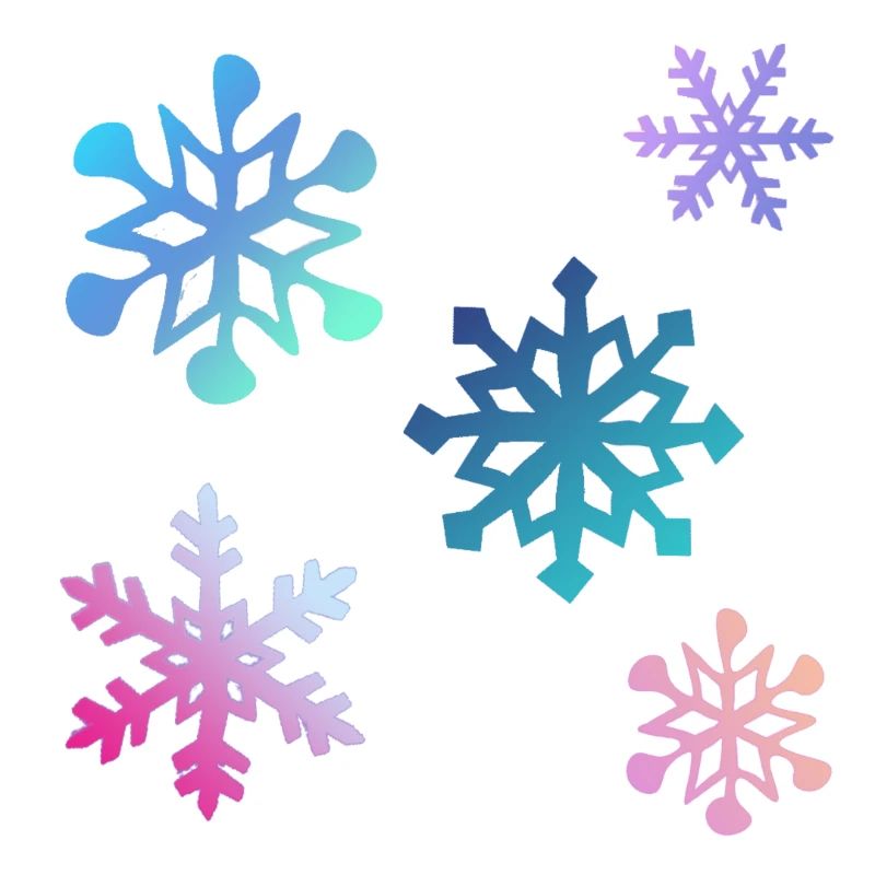 Bunte Schneeflocken