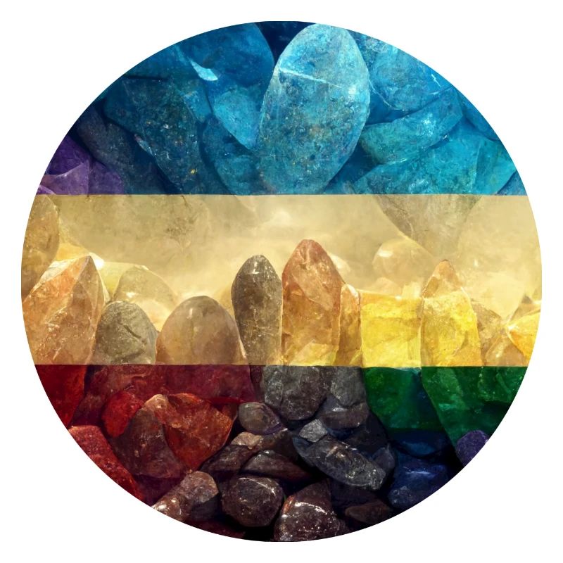 Regenbogenfarbene Steine