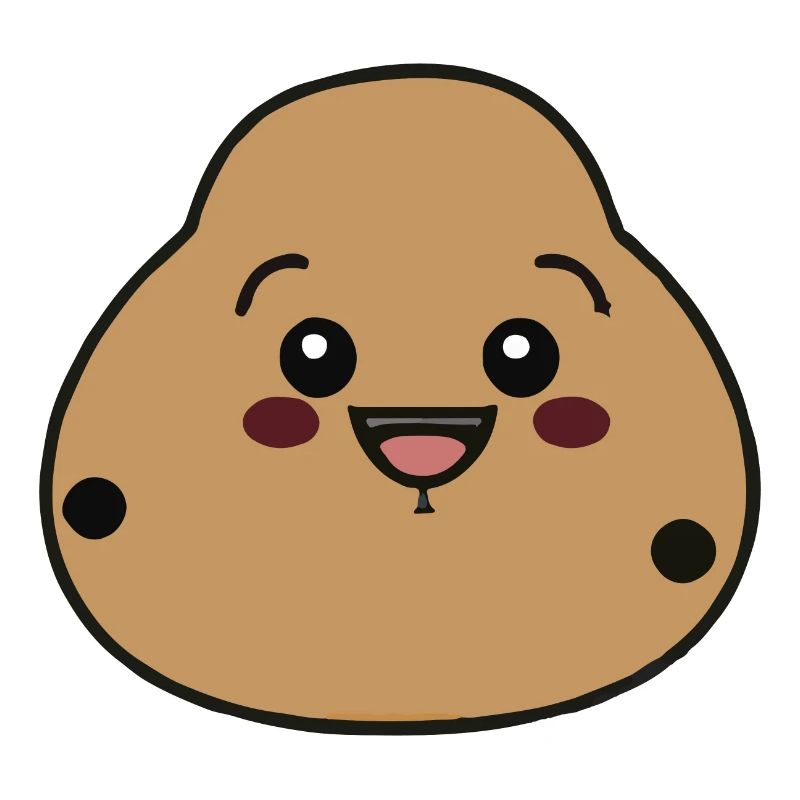 Patate avec visage souriant