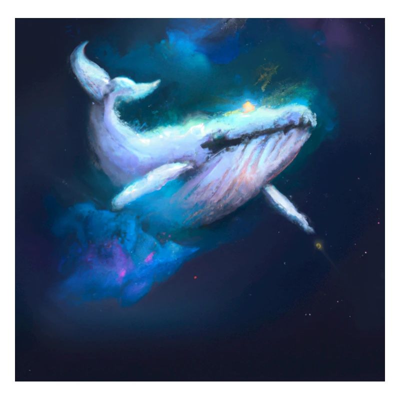 Baleine flottant dans l’espace