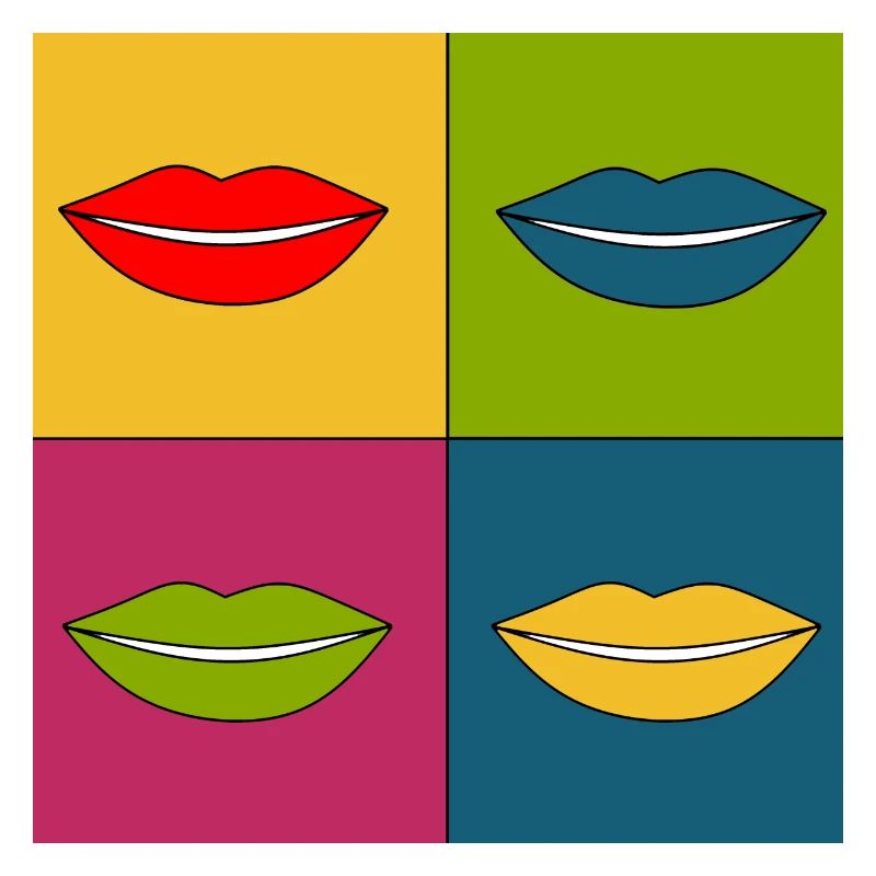 Pop Art Llips Lipstick Poster Cadeau coloré
