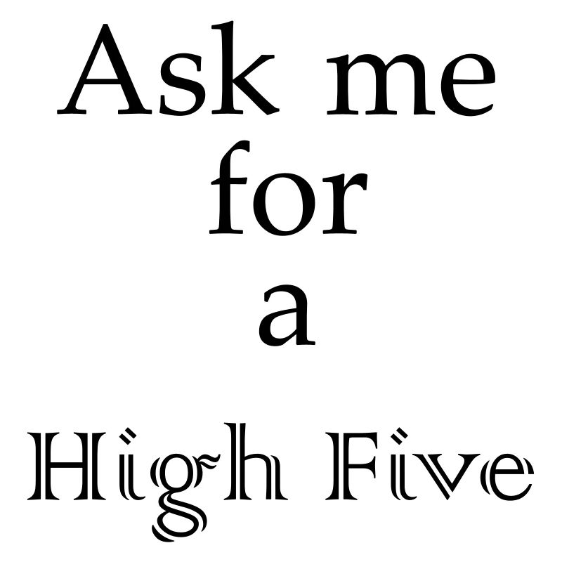 High Five - Schriftzug