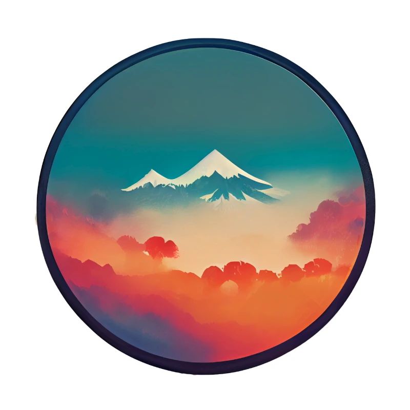Button View of a Stunning Mountain Landscape