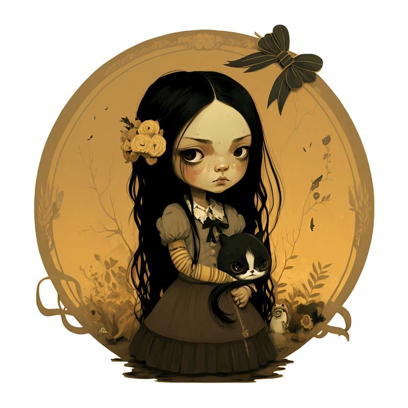 Mädchen mit Katze 2