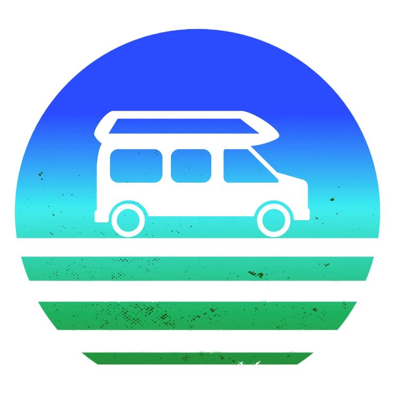 Camper Van Retro Sunset Vintage Campervan