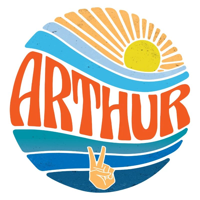 Arthur Hemd Vintage Sunset Arthur Groovy Tie Dye