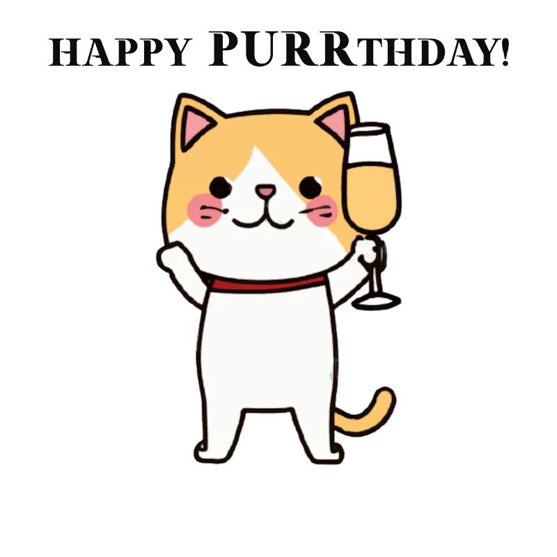 Katze süß Happy Birthday Geschenkidee Geburtstag