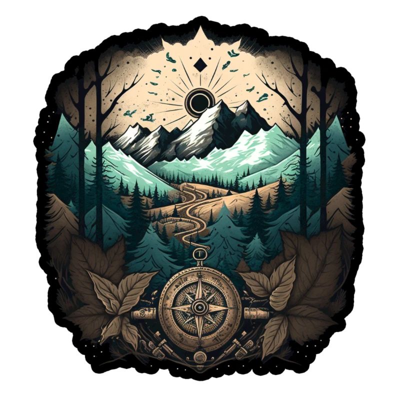 Berge und Kompass 4
