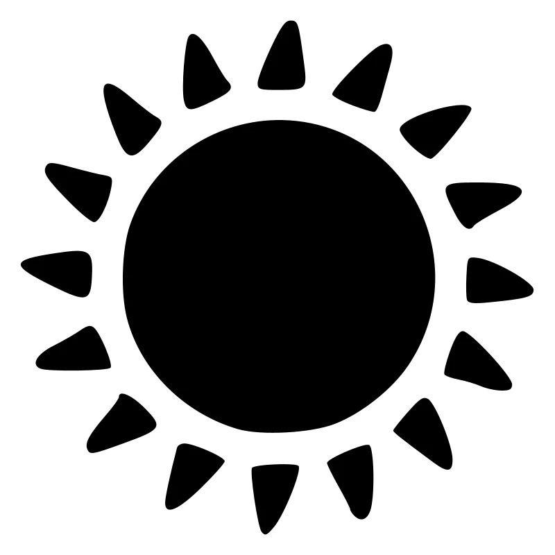 Sun Drawing Nature Sketch black