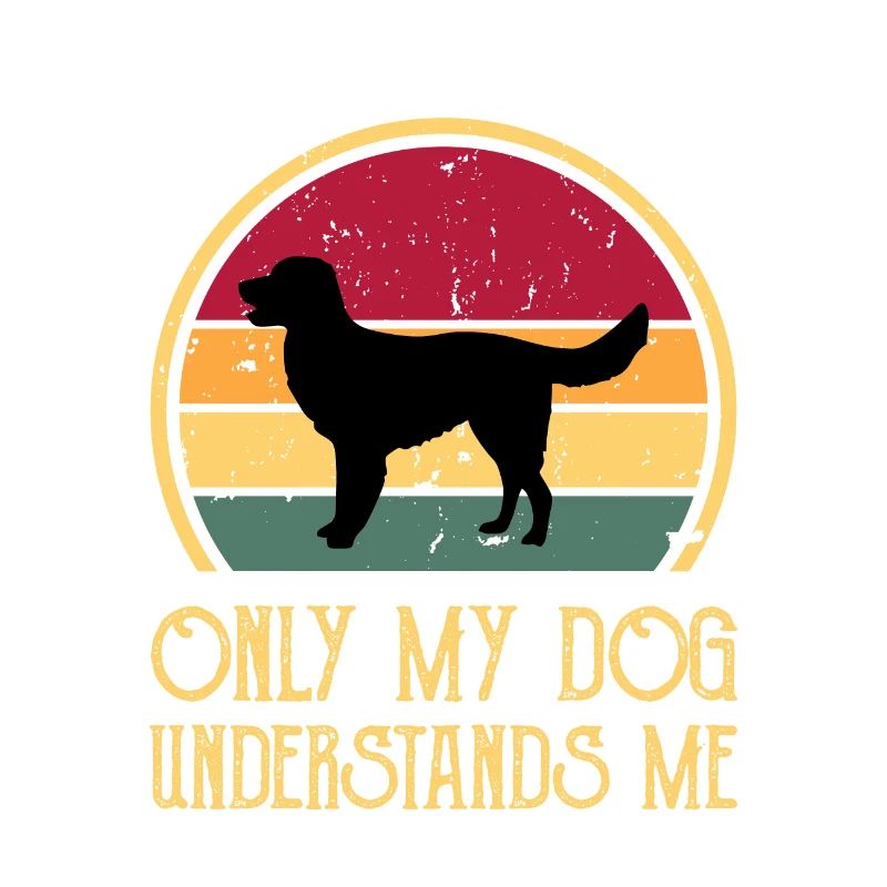 German Longhaired Pointer Dog Silhouette Retro