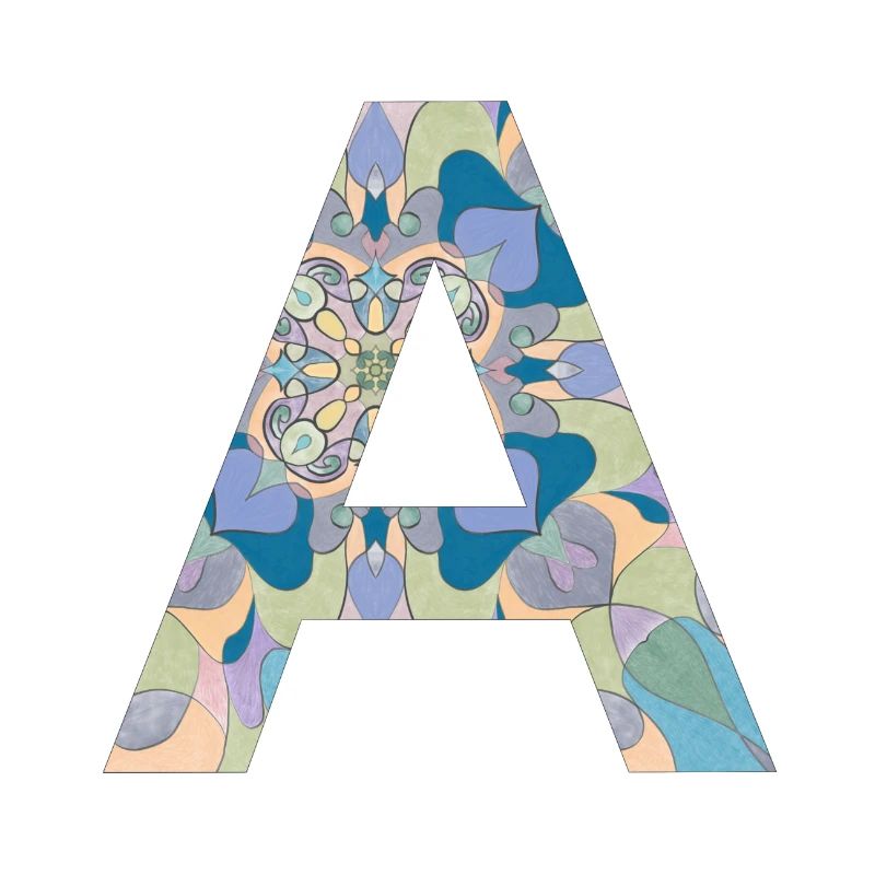Buchstabe A im Mandala