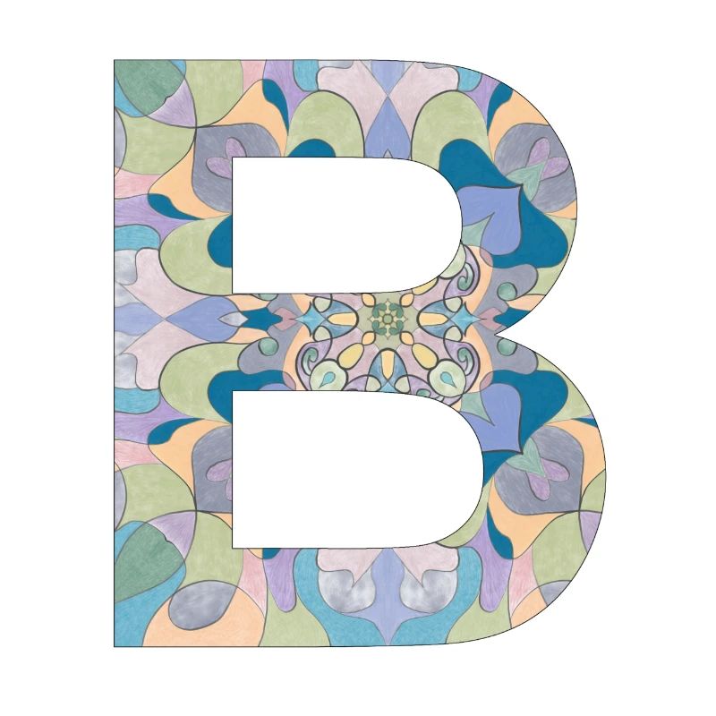 Buchstabe B im Mandala