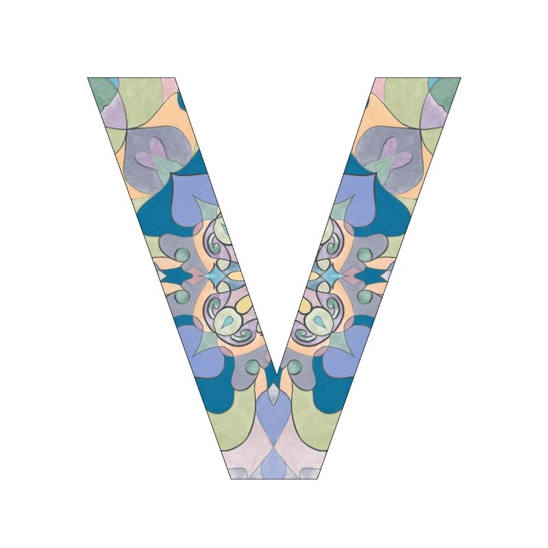 Buchstabe V im Mandala