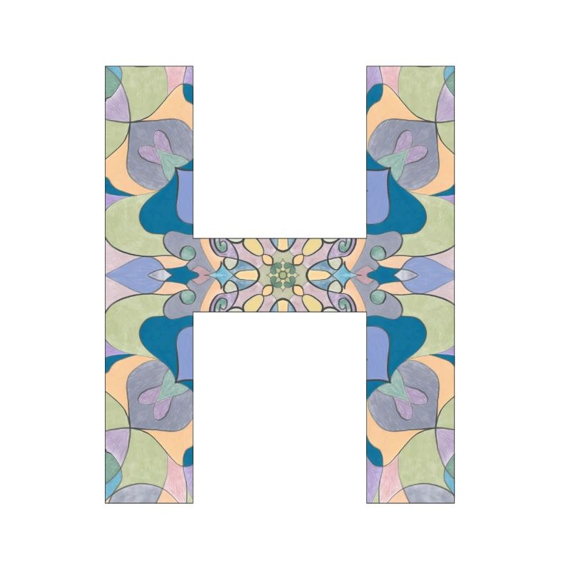 Buchstabe H im Mandala